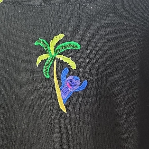 Jack B Quick Womens Animal Safari Knit Argyle Cardigan Sweater Medium Teacher - Picture 3 of 11